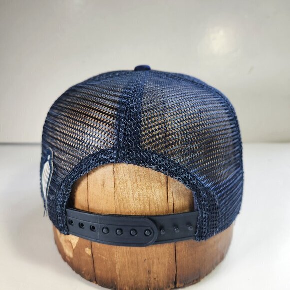 Dr Who Union Jack Police Telephone Booth Hat Cap Snapback Mesh Back BBC Blue - Picture 7 of 11